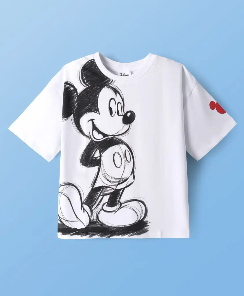 Mickey Mouse Graphic T-shirt - Back and Front - White