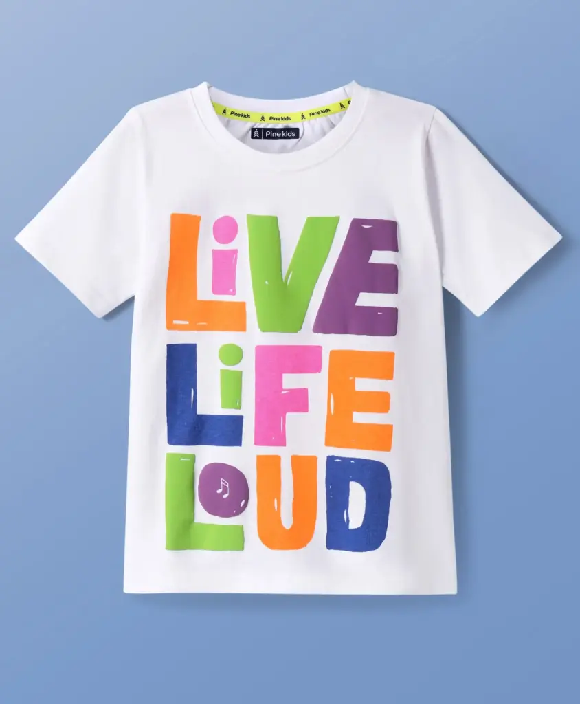 Live Life Loud Graphic T-shirt - White