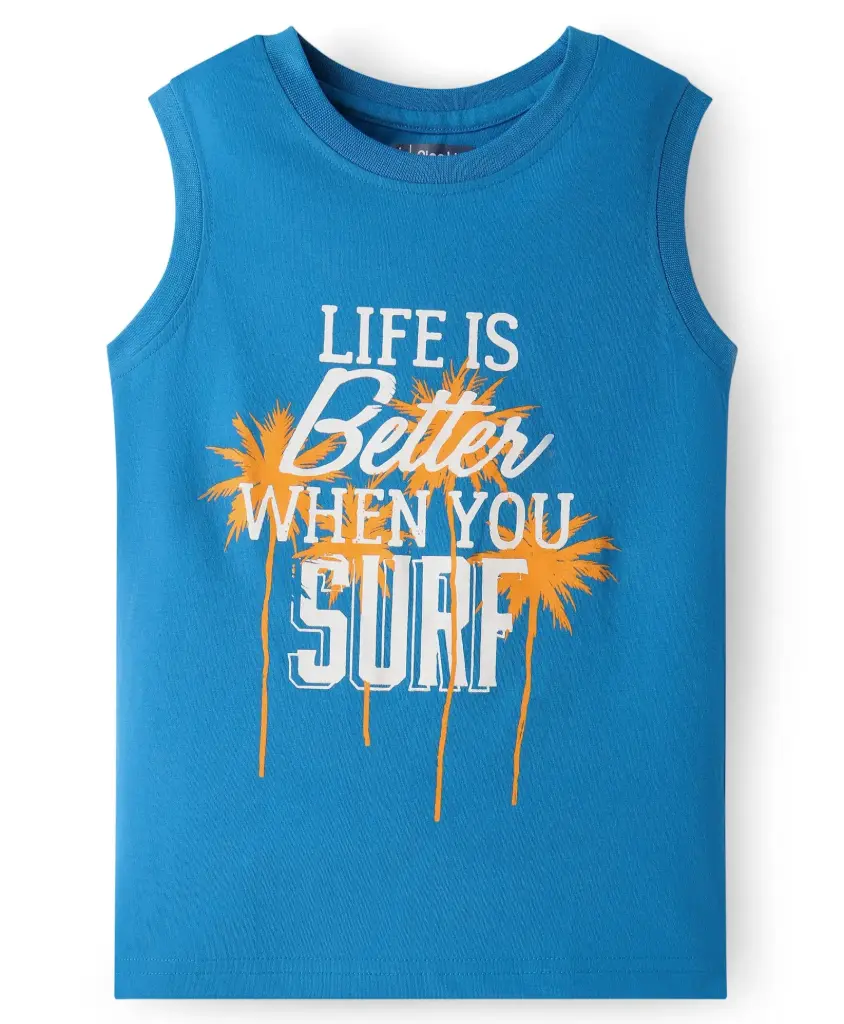 Graphic Tank Top - Blue & Orange
