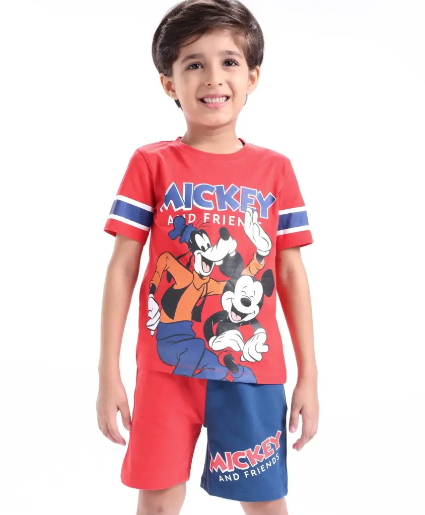 Mickey Mouse T-shirt and Shorts Set -Multicolour
