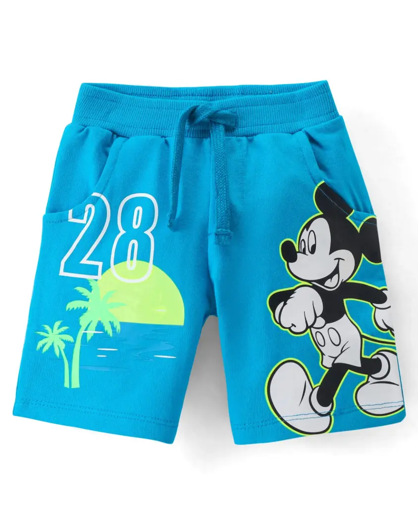 Mickey Mouse Graphic Shorts - Blue
