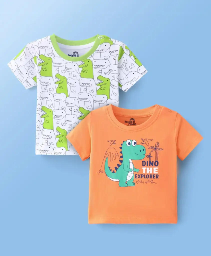 Dino The Explorer - Pack of 2 - Orange and White