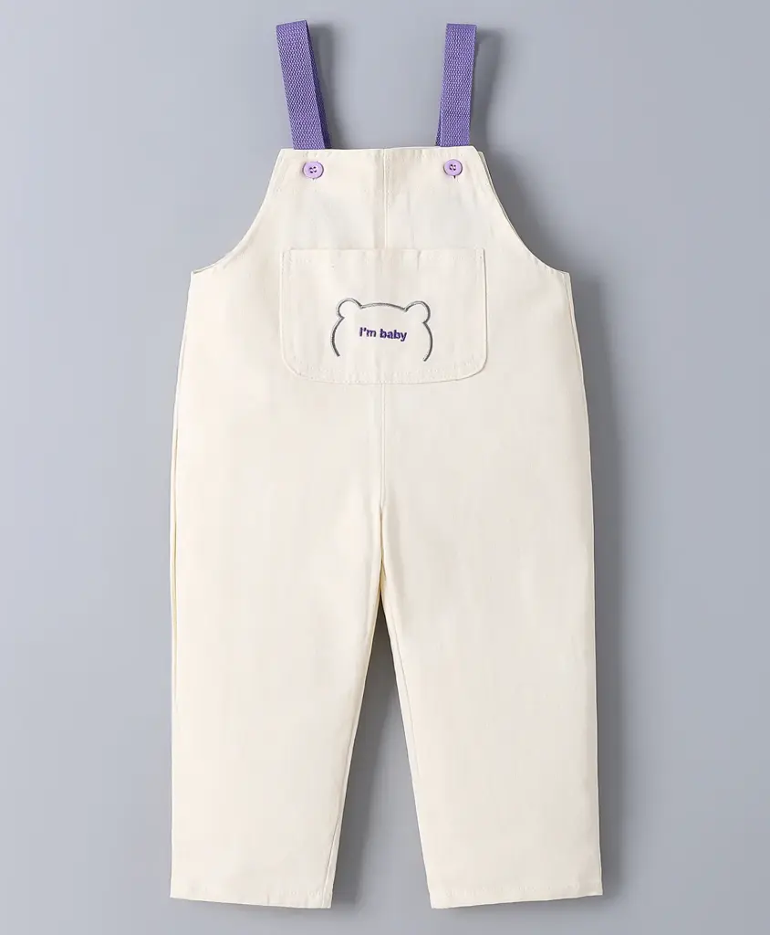 Teddy Dungaree - Beige